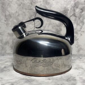 Paul Revere Ware 2 Quart Whistling Tea Kettle Copper Bottom CU04 A